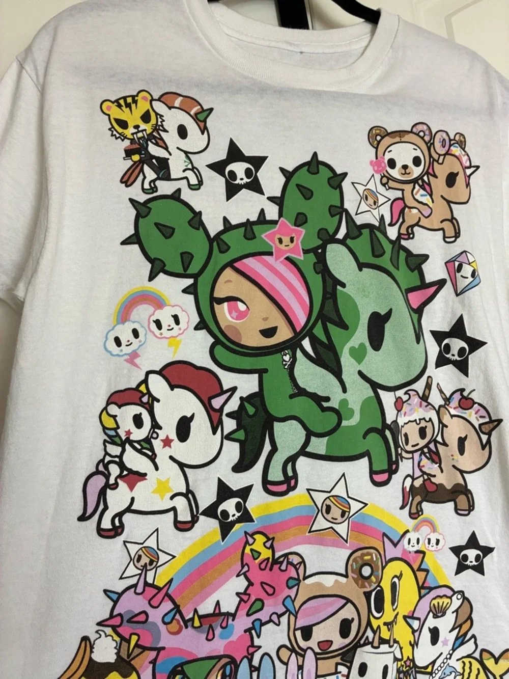 tokidoki Multicolor Cactus Character Graphic Tee - White size L - Picture 7 of 9